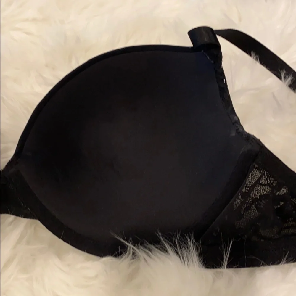 NWT 38 D Apt. 9 Black Lace Trim Push Up Bra